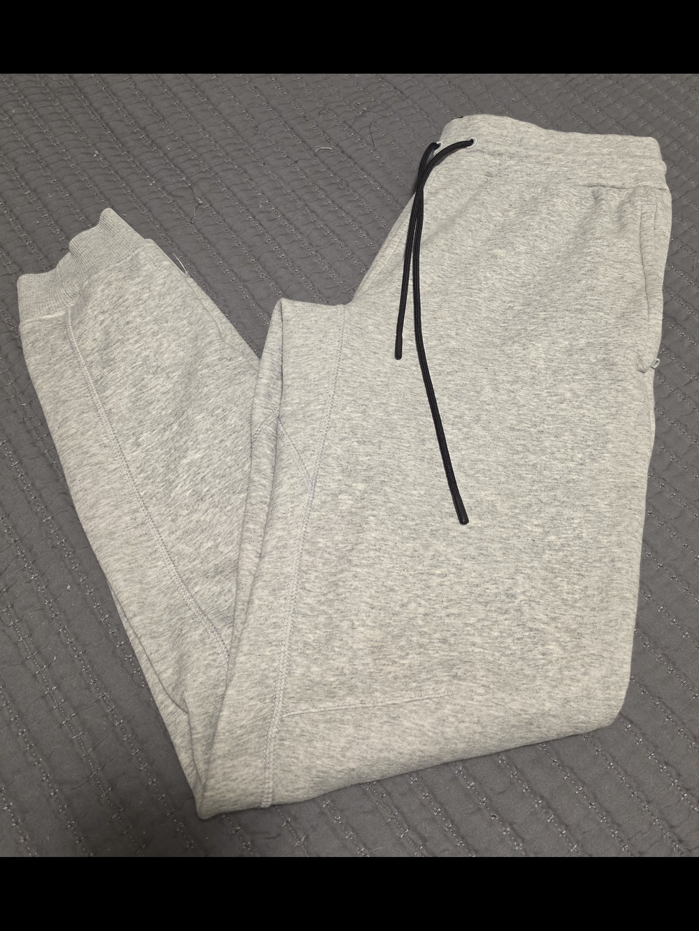Fabletics Light Gray Men’s Drawstring Joggers with Black Cord